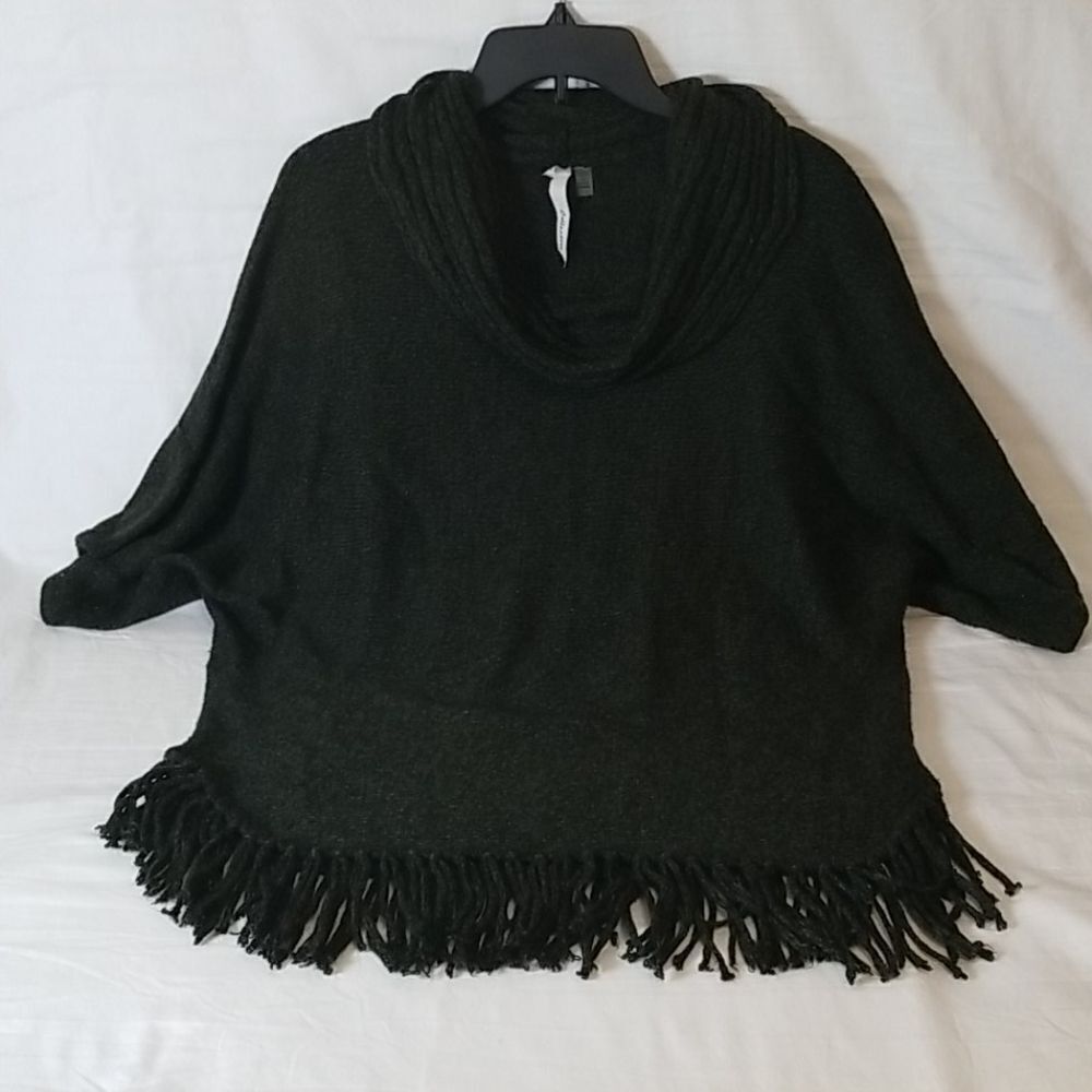 NY Collection‎ Cowl Neck Dk Olive Sweater